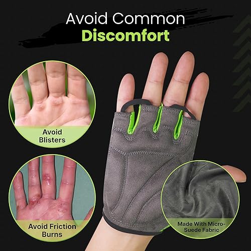 Miniatura 4 de Guantes de ciclismo, guantes de bicicleta de montaña, guantes de bicicleta Antideslizante, absorción de golpes, acolchado, transpirable, medio dedo