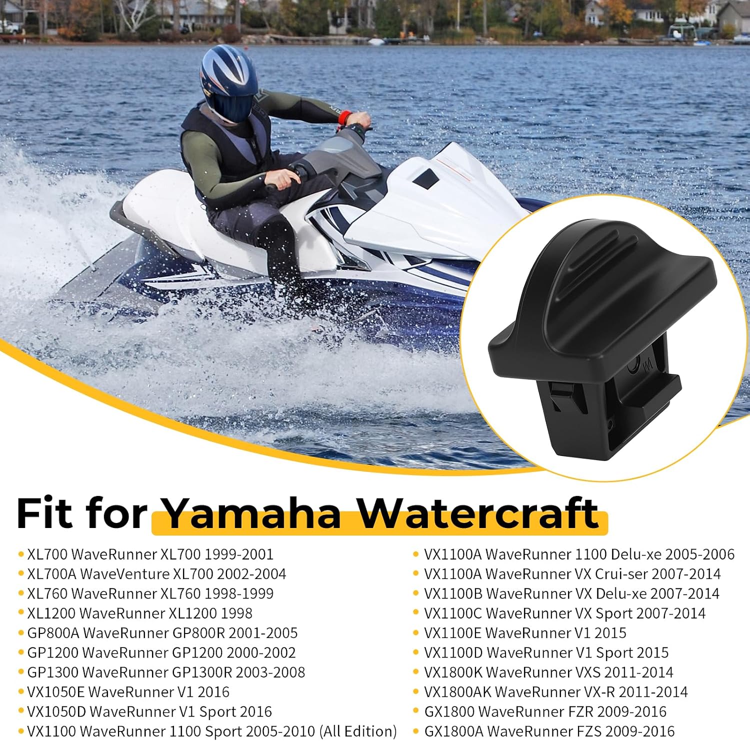 M MATI Glove Storage Box Lid Latch Lock for Yamaha XL700 XL760 XL1200 GP800A GP1200 GP1300 VX1050 VX1100 VX1800 GX1800 WaveRunner GU2-62875-02-00