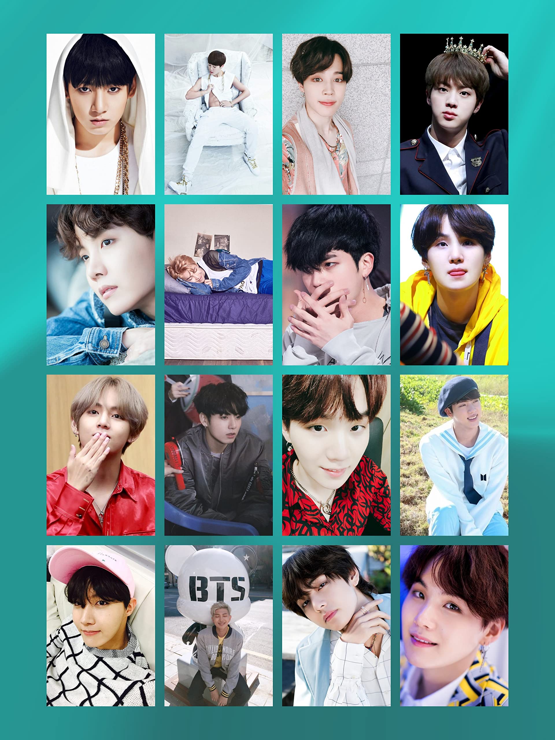 Fusion Cart BTS Army Latest Lomocards All 7 Member for Room Décor