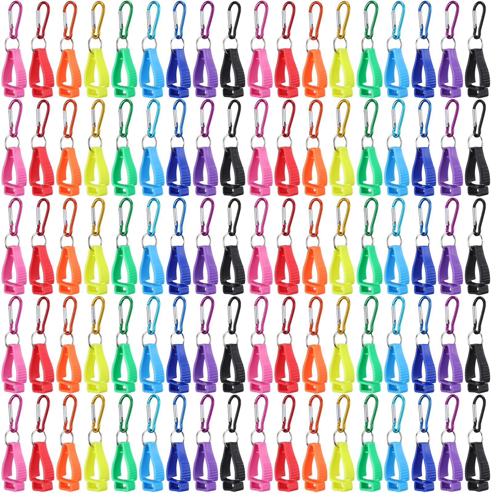 Leinuosen 90 Pcs Multicolored Glove Clips for Work, Glove Holders Bulk