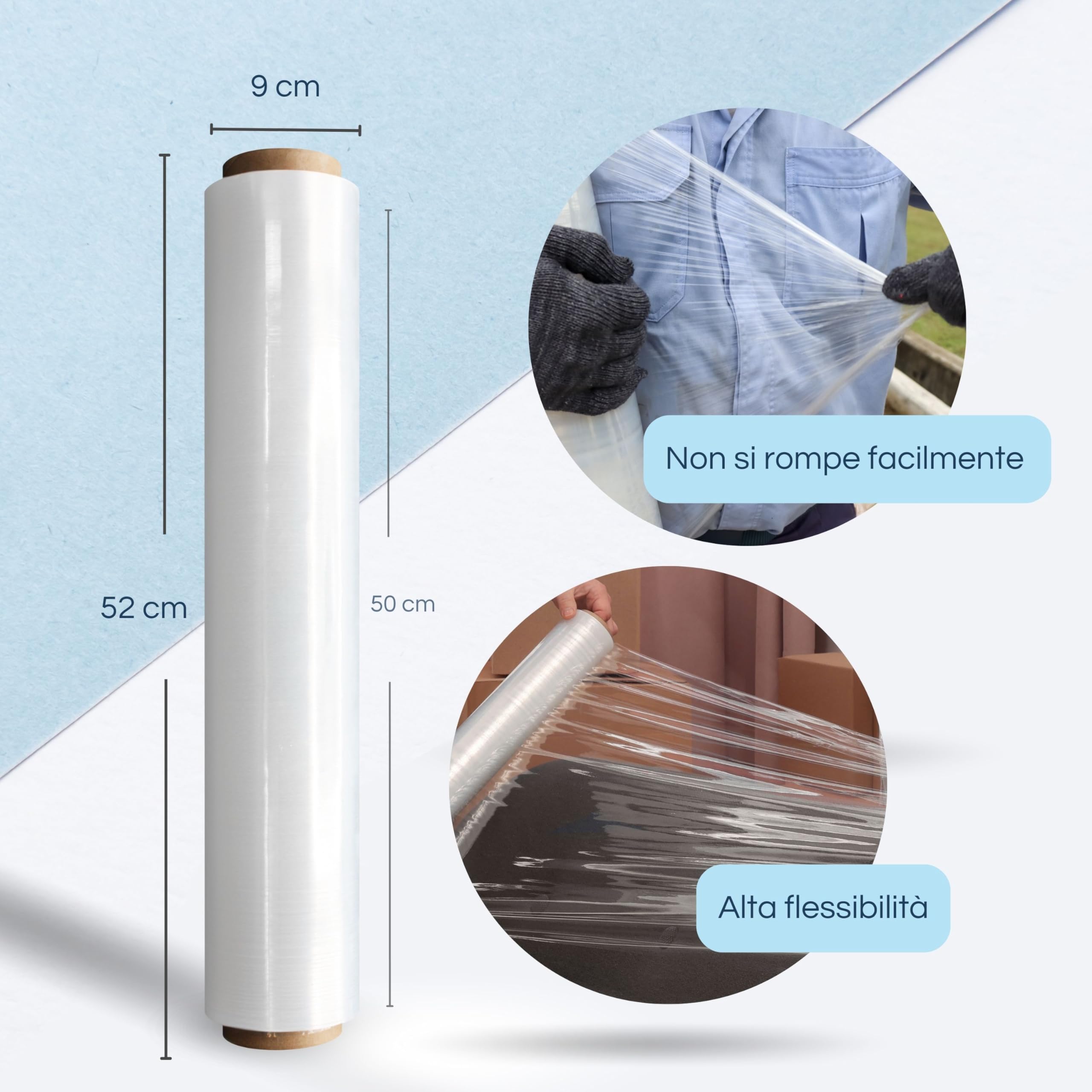 Raylu Paper Film per imballaggio industriale resistente alta elasticità 6 pezzi