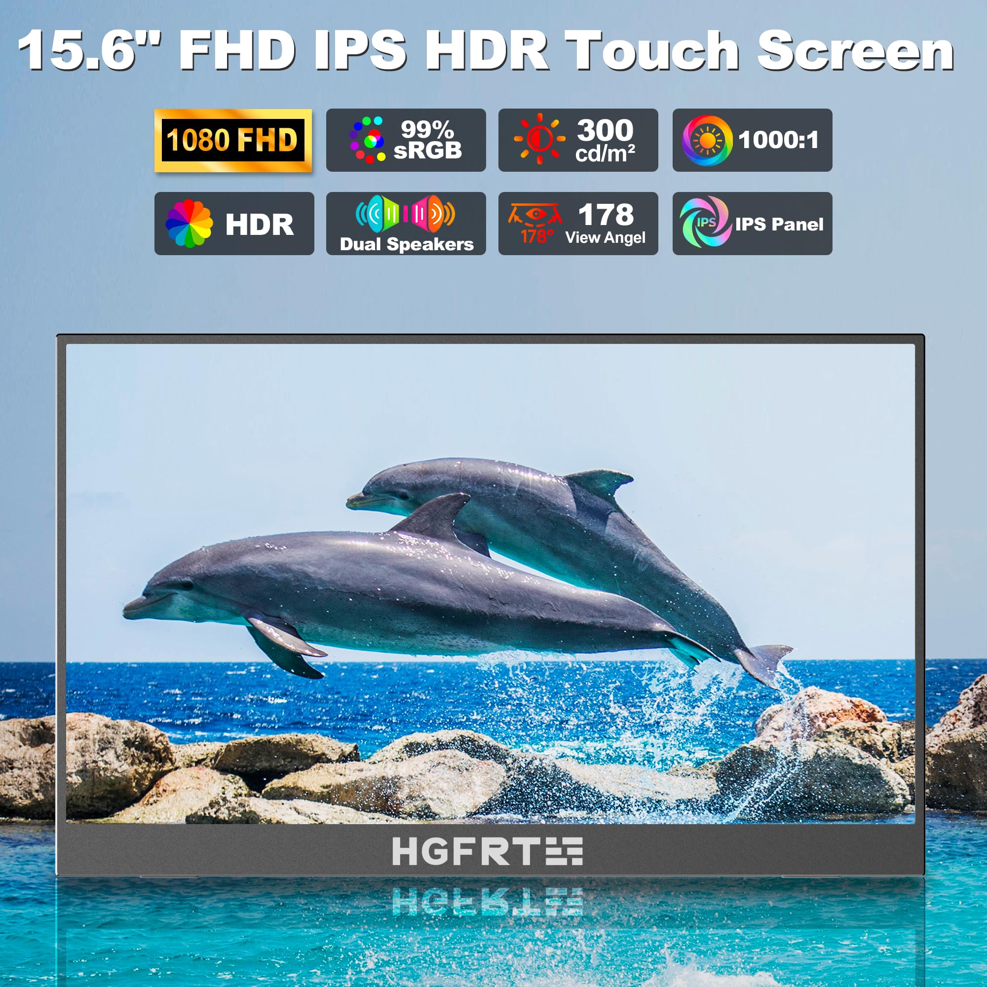 ディスプレイ・モニター HGFRTEE 16インチ モバイルモニター