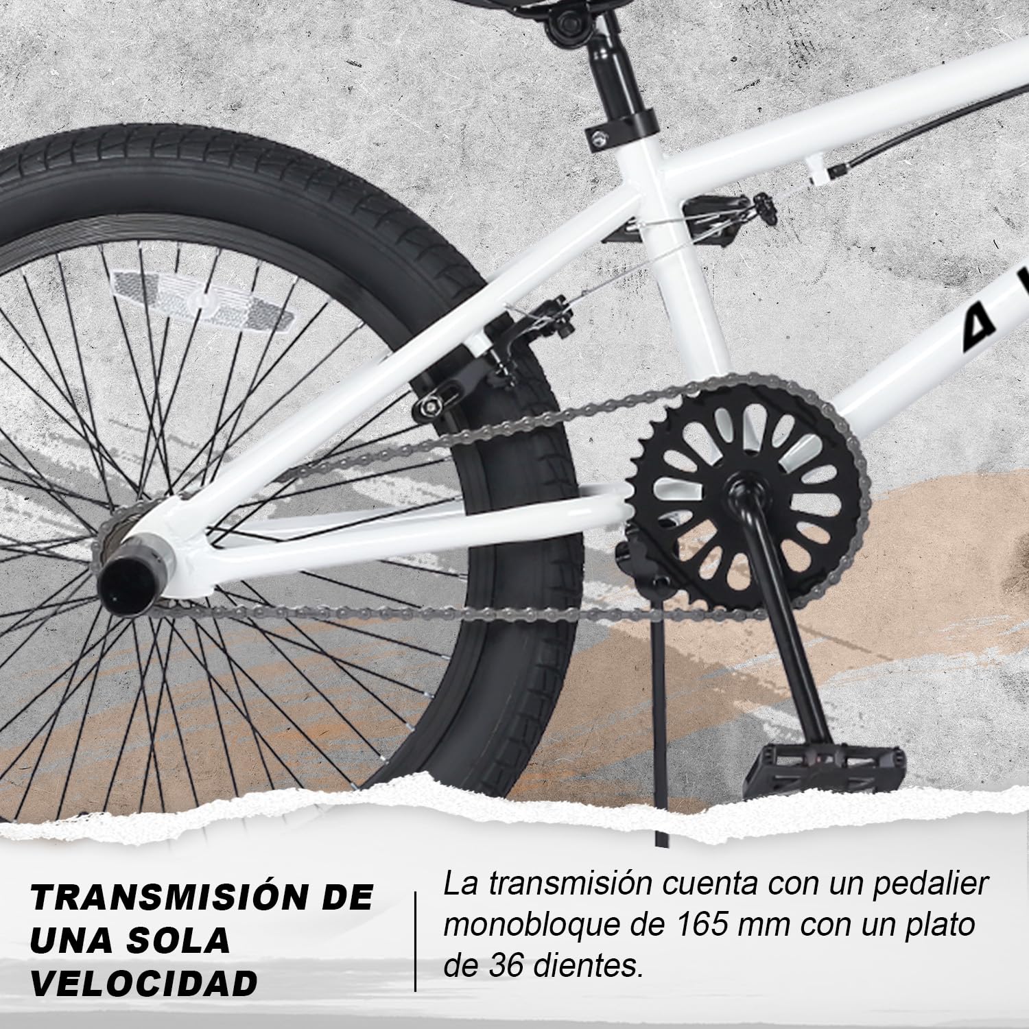 AVASTA Bicicleta BMX Estilo Libre para niños de 20 Pulgadas, para niños de 6 7 8 9 10 11 12 13 14 años, niñas, Adolescentes Principiantes con 4 Clavijas y giroscopio de 360 ​​Grados, Blanco