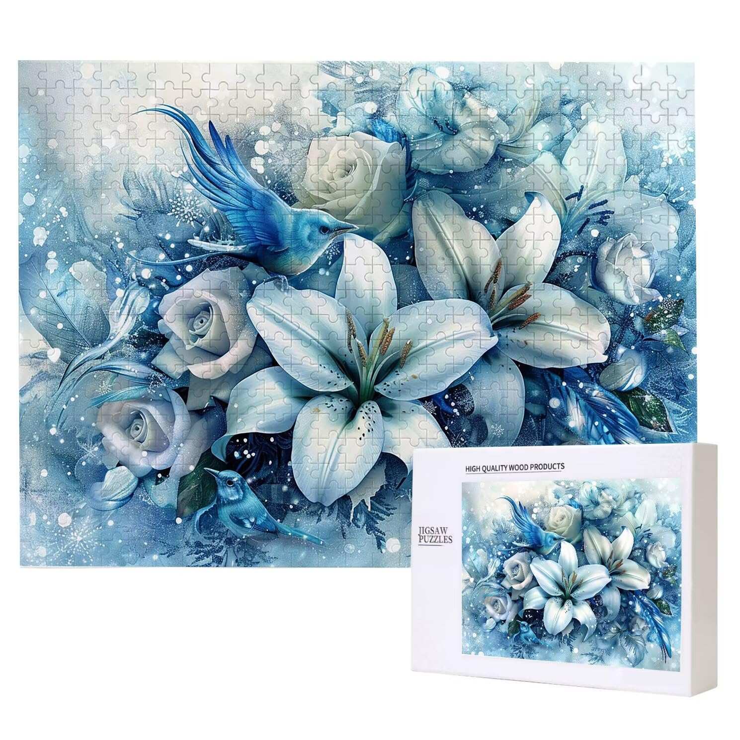 Jigsaw Puzzle, 1000 Pezzi Puzzle Classici, Gigli Puzzle Rilassamento Intelligence, Mpossibile Difficile Puzzles impegnativo per adulti Puzzles per Gioco Familiare, Regalo per Amore Amico Uccello K0F82