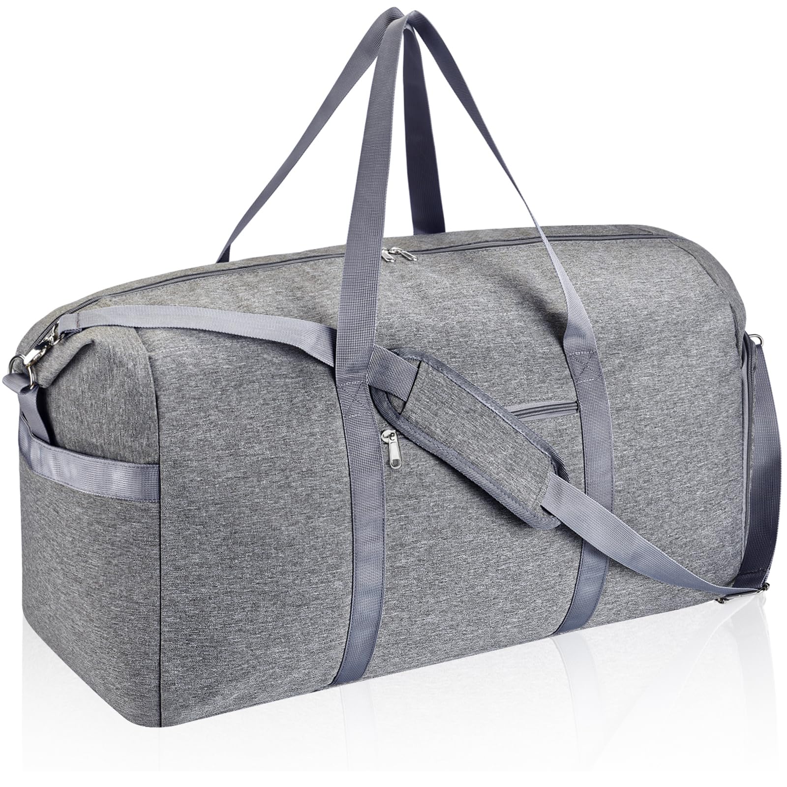 Felipe Varela 65L Duffle Bag with Shoes Compartment Foldable Carry on Bag Travel Duffel Bags Overnight weekender Gym