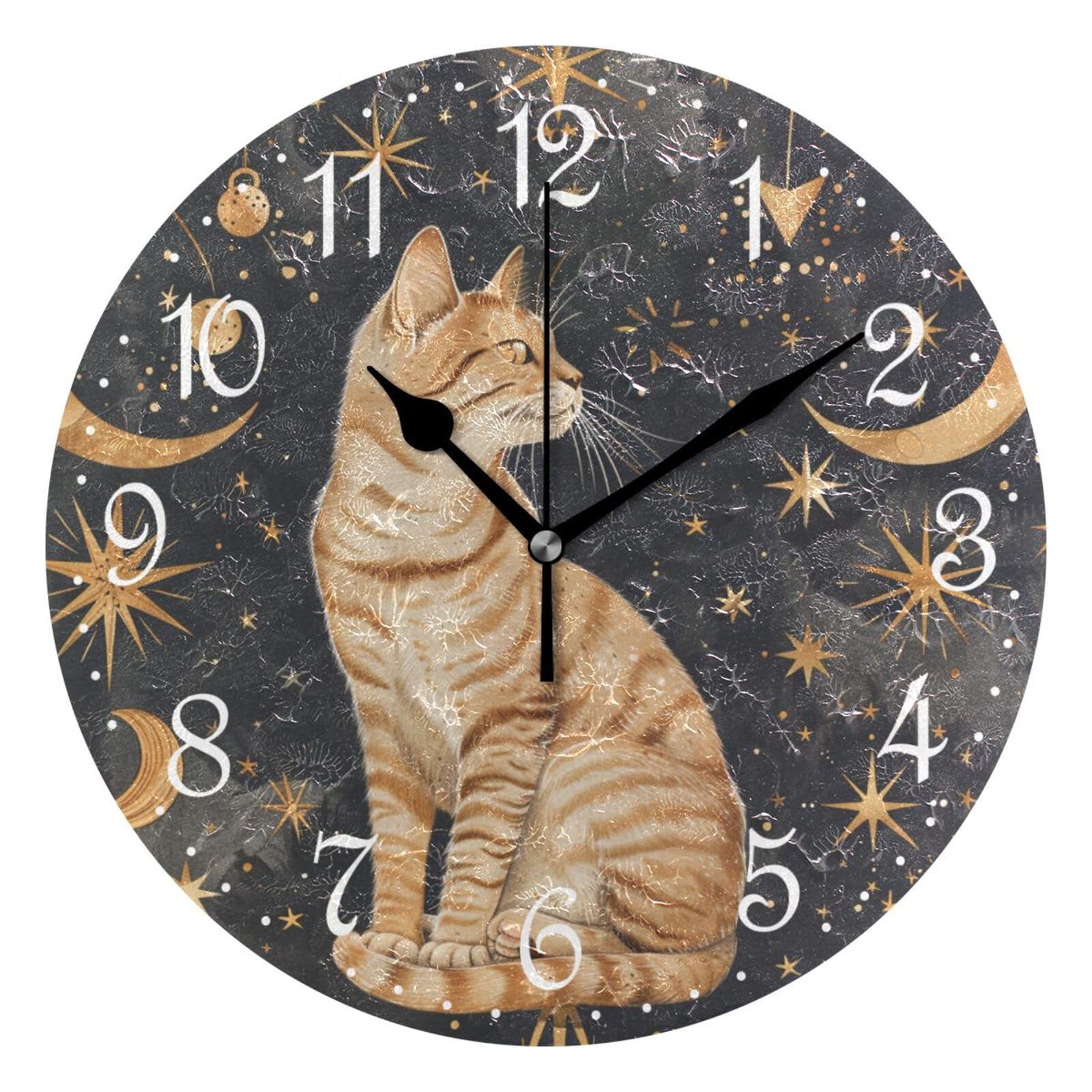 Horloge murale lune et étoile pour créer une ambiance apaisante dans la chambre