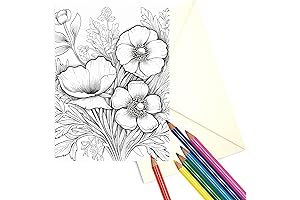Wildflower Coloring Cards for your Heart's Content