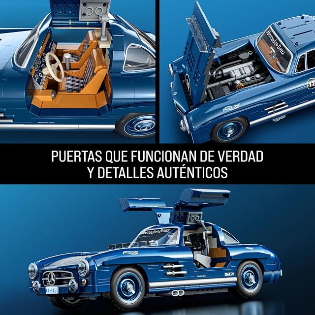Foto 6 de 6 de Mattel Brick Shop - Coche de bloques de construcción Mercedes-Benz 300 SL Hot Wheels Mega