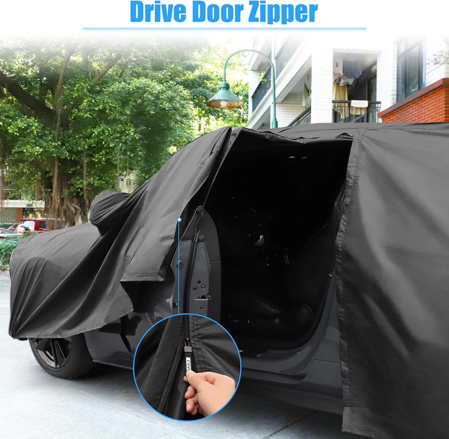 X AUTOHAUX Waterproof Car Cover for Chevrolet Camaro 2010-2021 210D Outdoor Full Car Cover All Weather Windproof Sun Rain Protection with Door Zipper