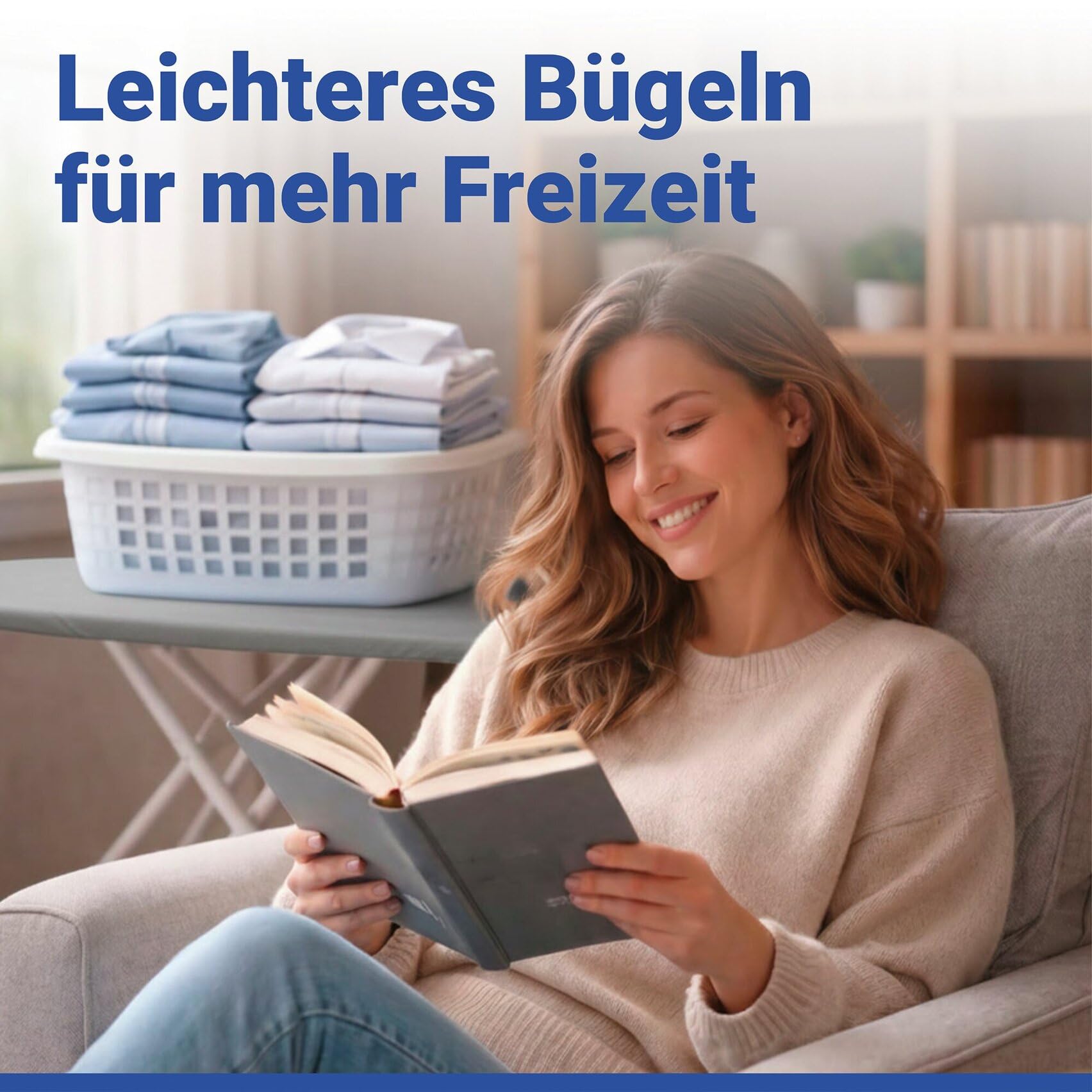 WENKO XXL Bügelbrett für Dampfbügelstation & Dampfbügeleisen, standfest | Bügeltisch 130 x 48 cm, TÜV/GS, höhenverstellbar, mit Steckdose, absenkbare Ablage & Polsterung, weiß/grau, Mod. Professional