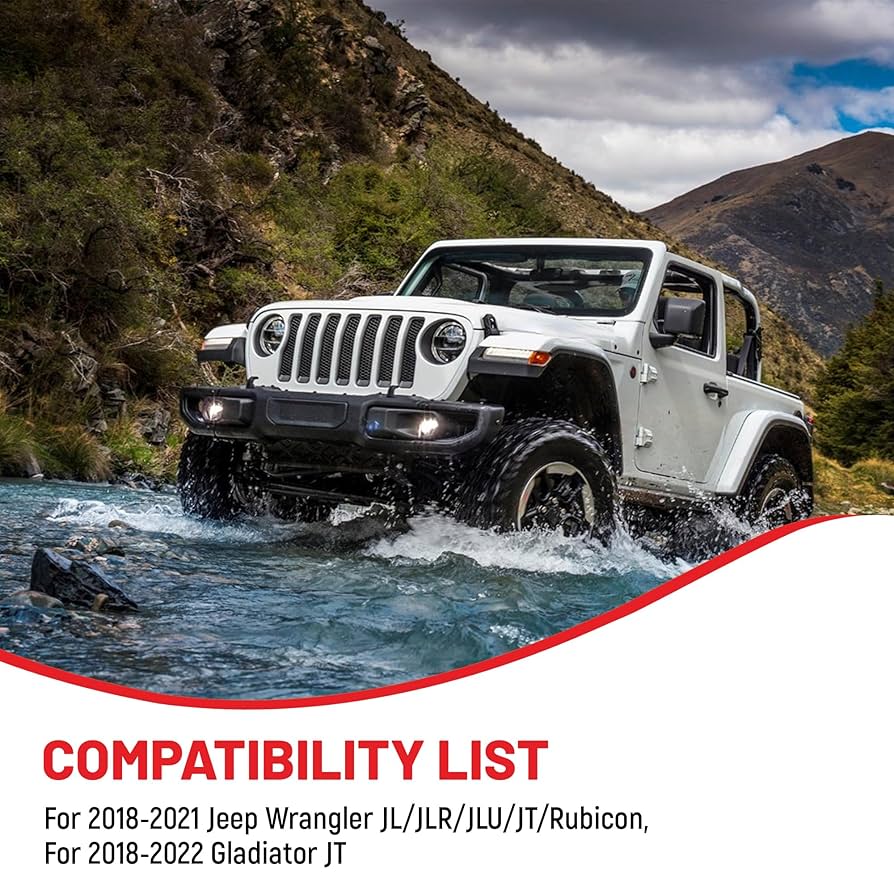 RED WOLF フロントビューカメラ ジープラングラーJL2018-2021 RED Wolf Front View Camera Select for Jeep Wrangler JL/JLR