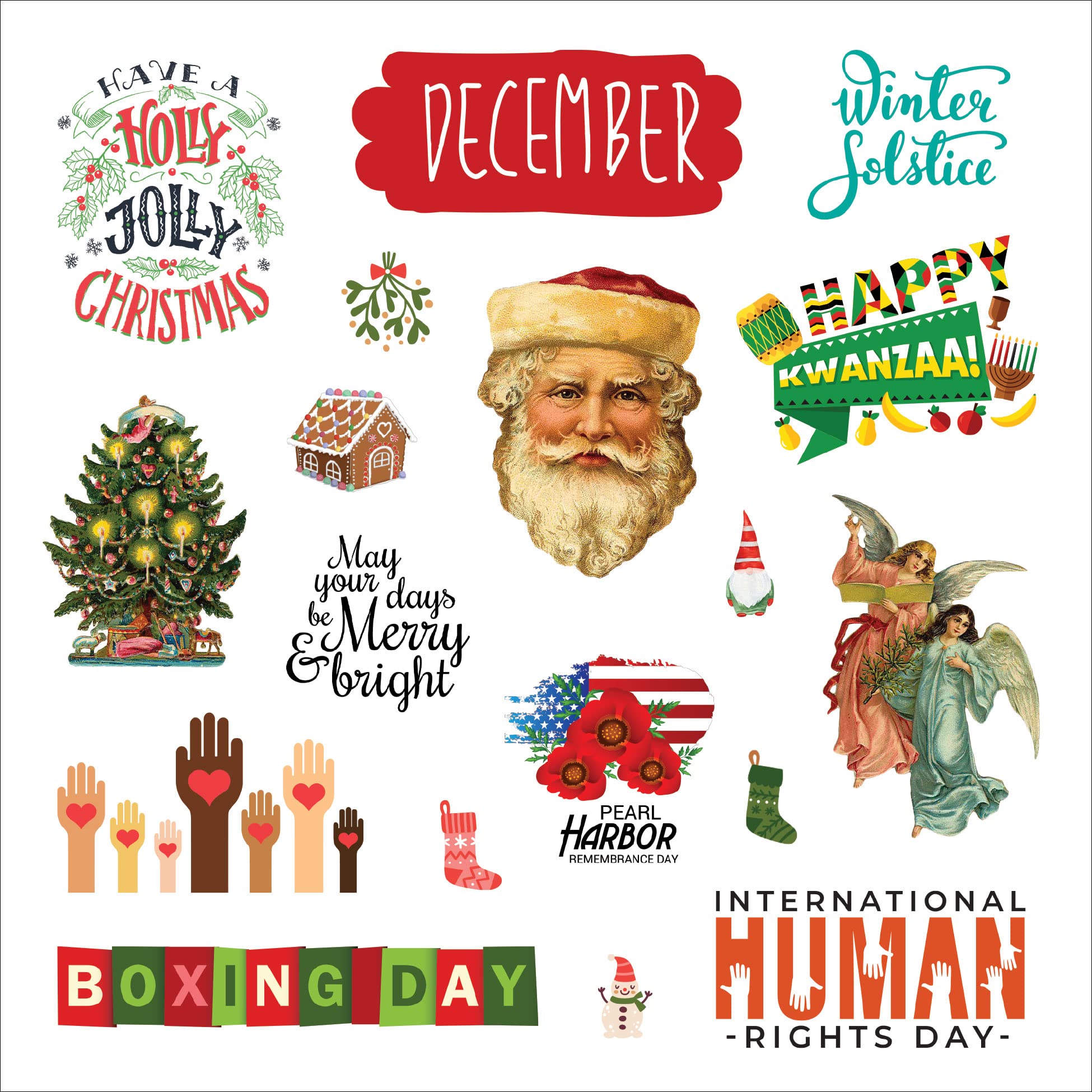 A Year in Stickers: Fun Pictures and Words to Highlight Celebrations