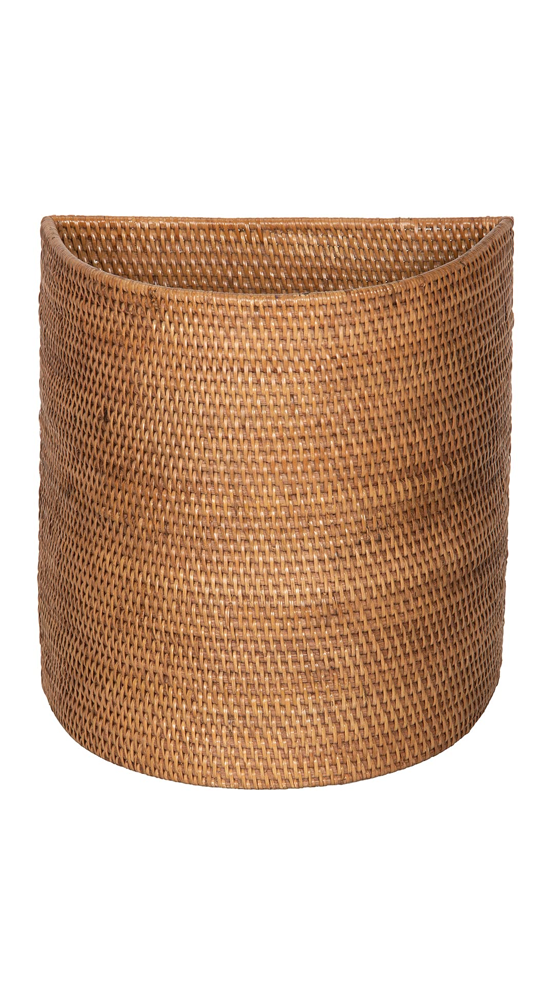 Cesta De Almacenamiento Redonda De Ratán Con Tapa Natural Rattan