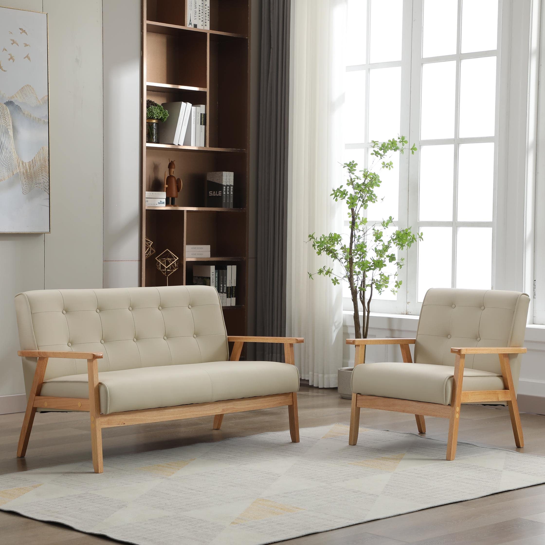 Amazon｜一人掛けソファ アンティーク加工合皮レザー 幅66cm 高さ76cm