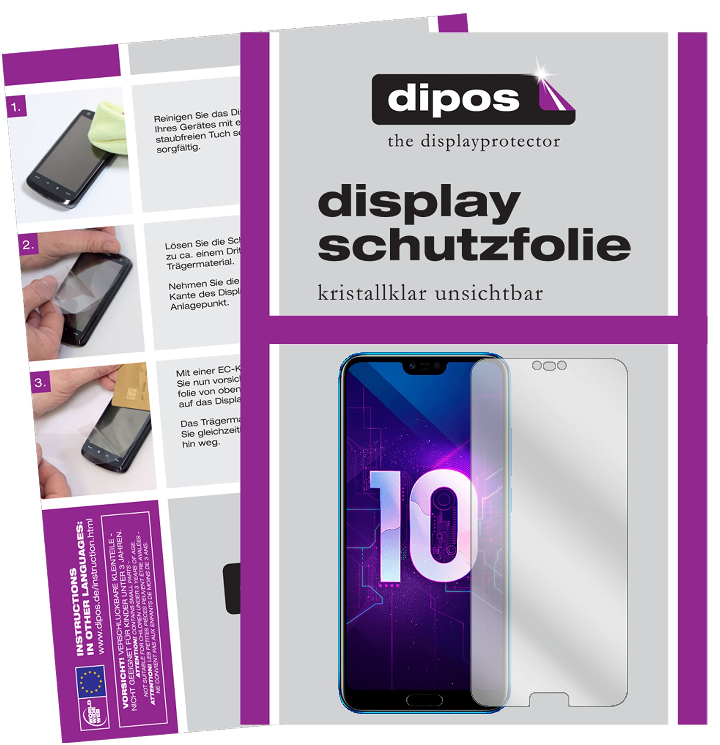 dipos I 6X Pellicola Protettiva Compatibile con Honor View 20 Pellicola