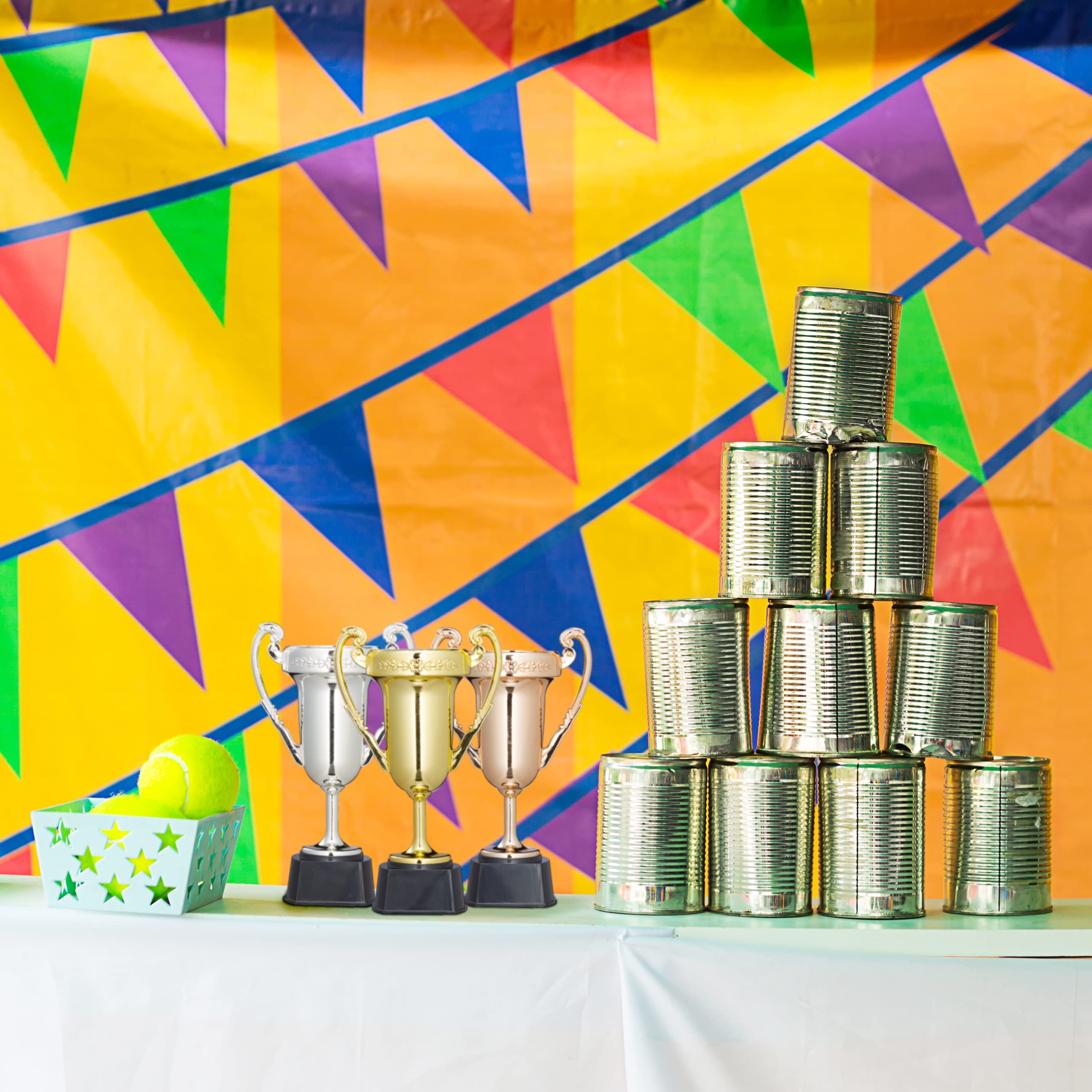 Relaxdays Trophée, Lot de 3, Sport et fête, Coupe sans Inscription à Anse, Plastique