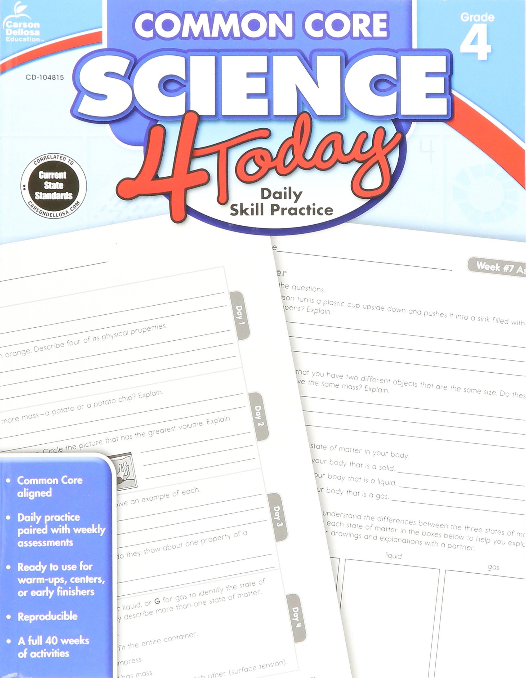 Common Core Science 4 Today, Grade 4: Daily Skill Practice (Common Core 4 Today)