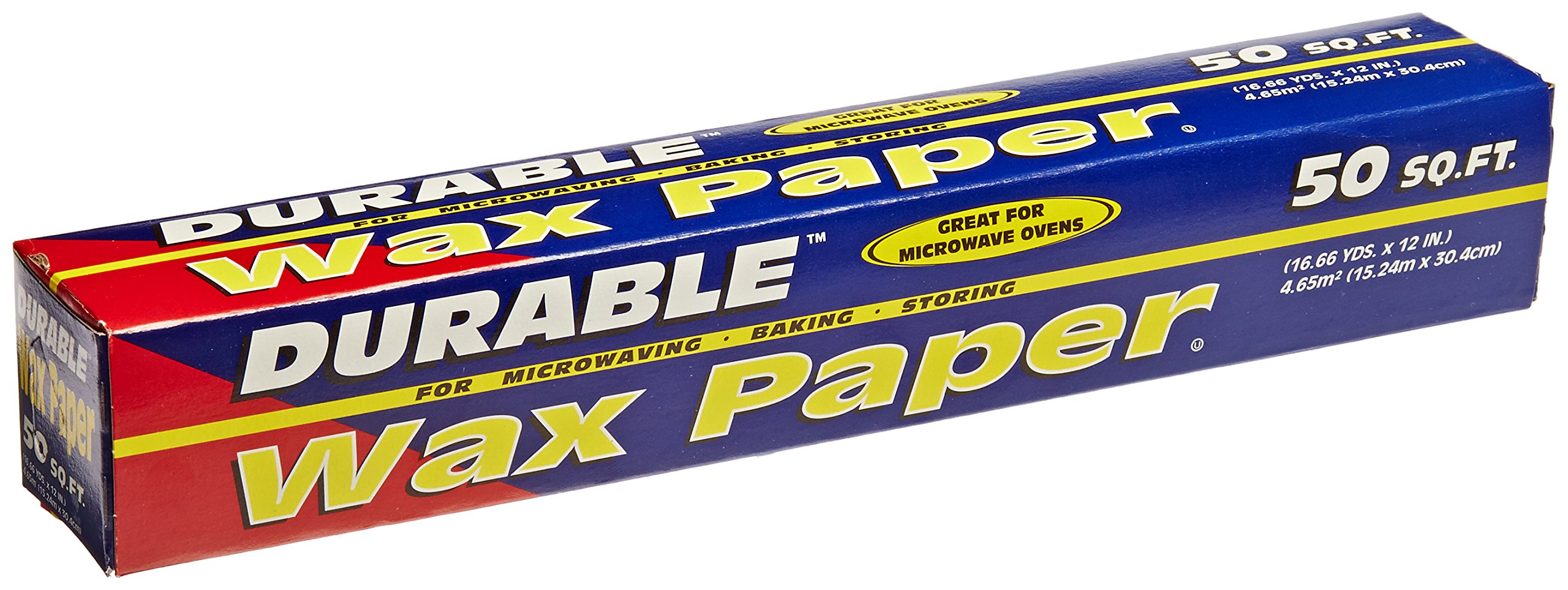 Durable Packaging Durable Wax Paper, 12" x 50", Silver