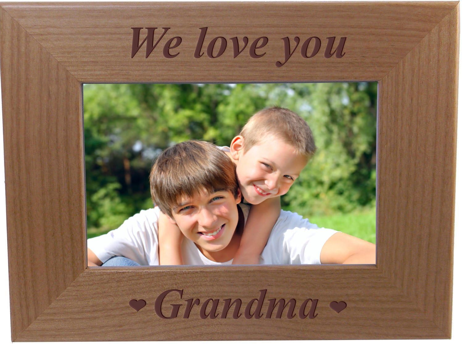 CustomGiftsNow We Love You Grandma Engraved Wood Picture