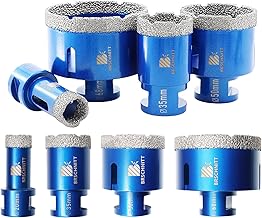 Diamond Drill Tile Drill Bit Set - 20/35/50/68 mm Diamond Drill Bit for Porcelain Tile Granite Marble Dry Drilling