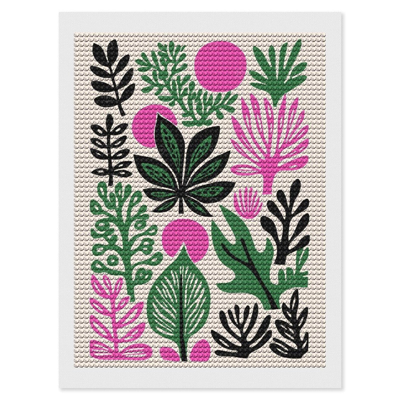 Junmoney Pop Art Nature Art Diamond Art Kit 12"x16", Creative Leisure Activity, Complete Accessories, Vintage Style Decor, for Women