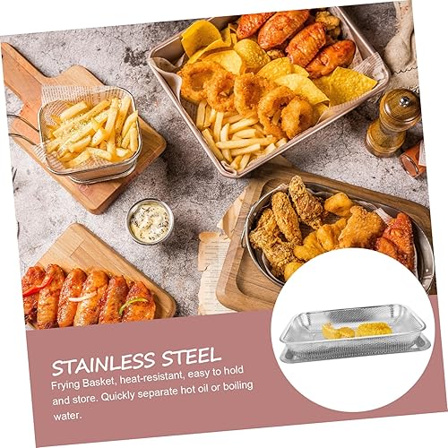 Miniatura 4 de 1 juego de cestas colador de alimentos contenedores airfryer bandeja para freír con cesta cesta de freidora cesta de freír profunda cesta de freír