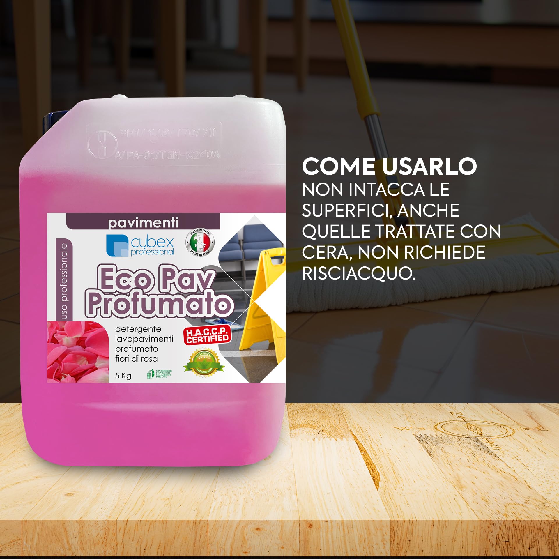 Detergente detergente para suelos perfumado Eco Pav perfumado 4 x 5 kg