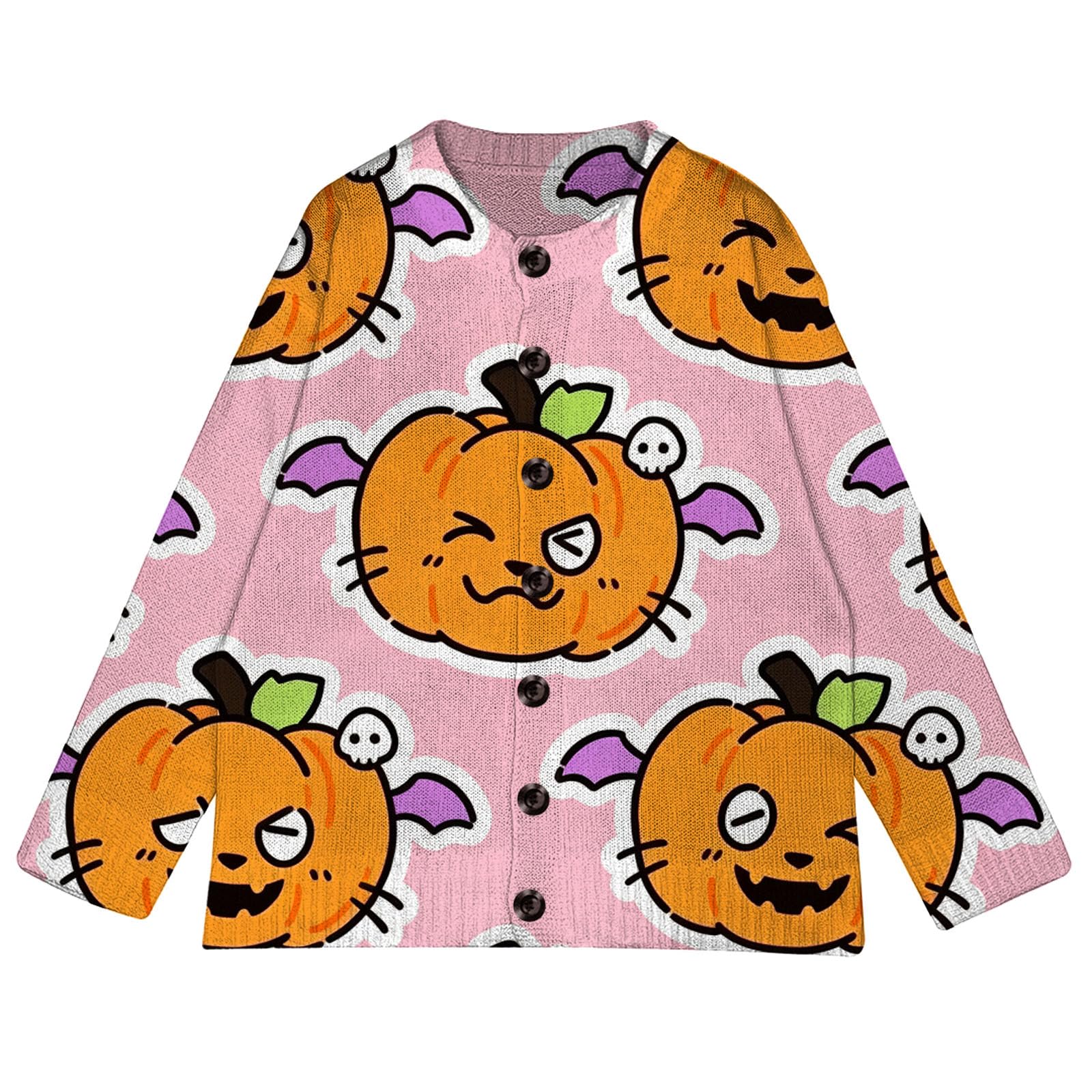 Generisch Maglione da donna autunnale con bottoni, cardigan lavorato a maglia, a girocollo, per le mezze stagioni, cardigan da donna con cappuccio, cardigan autunnale, elegante, per la mezza stagione