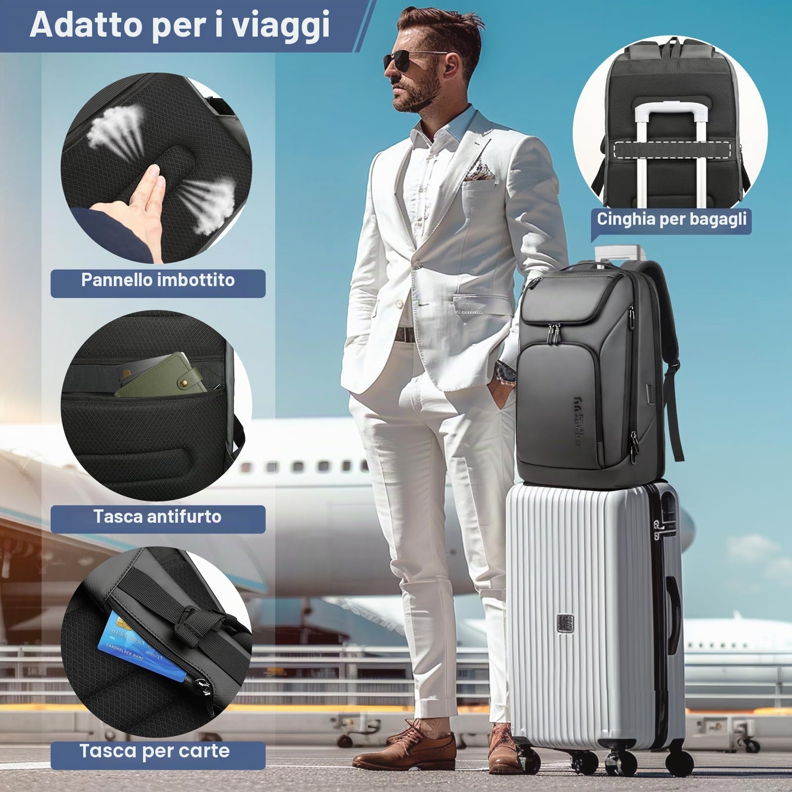 zaino laptop uomo