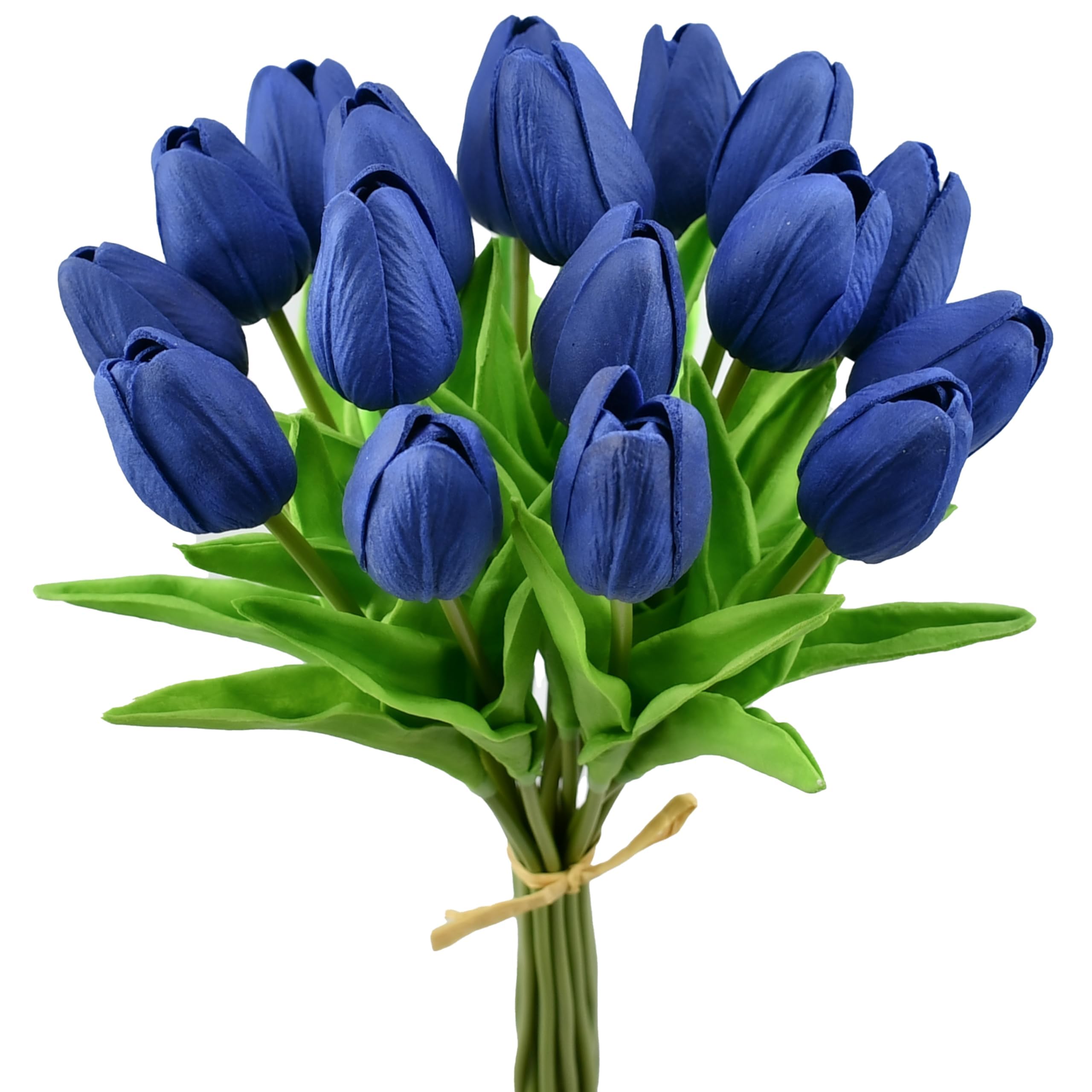 Mandy's 20pcs Artificial Navy Blue Tulips