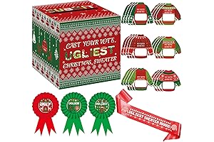 Christmas Ugly Sweater Party Voting Cards Sets Make Your Ugly Christmas Sweaters into Contests
