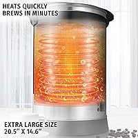 Vista 4 de Zulay - Cafetera comercial – Percolador de café de 100 tazas con acero inoxidable de doble pared y tapa de bloqueo giratorio, urna de café