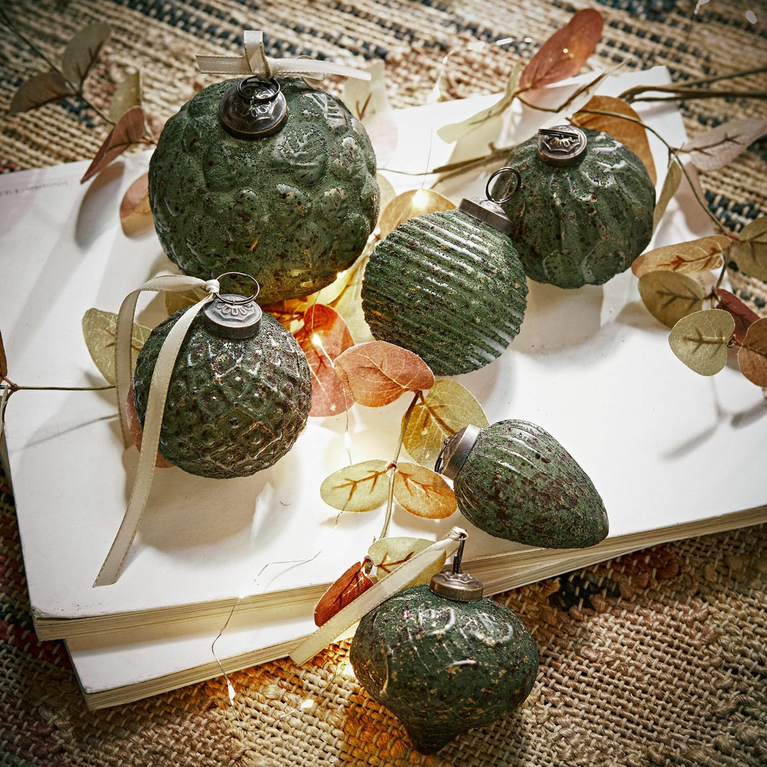 Loberon Weihnachtsschmuck 6er Set Moriches, grün