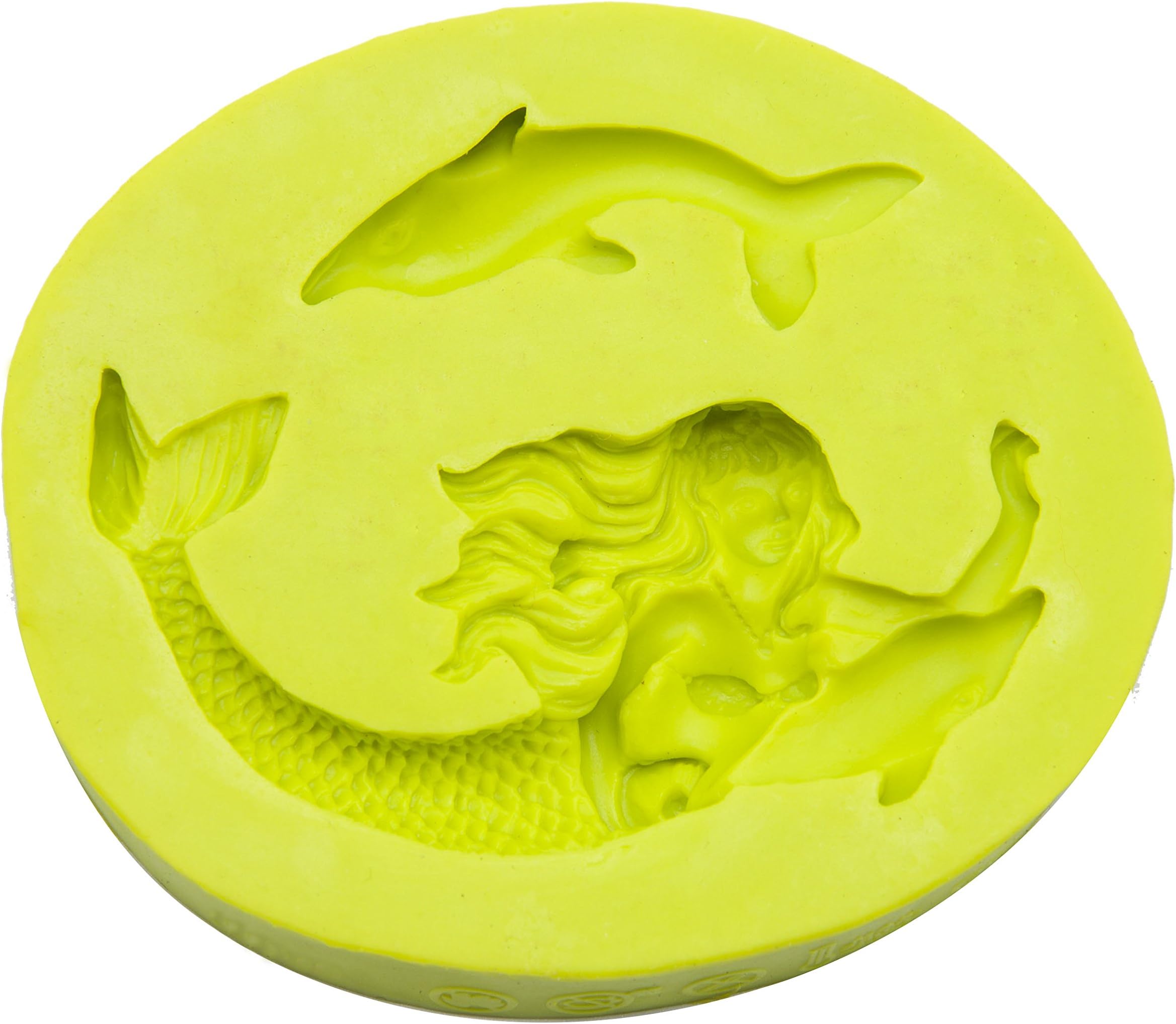 Silicone Fondant Mould, Mermaid and Dolphin Silicone Cake Mould Sugarcraft Candy Mold DIY Cake Decorating Tools
