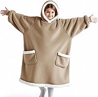 Vista 1 de Bedsure Manta con Capucha, Manta Portátil con Capucha como Regalos para Mamá, Sudaderas de Sherpa para Cumpleaños para Mujeres, Niños, Adolescentes