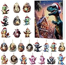Dragon Baby Calendrier de l'Avent 2024, 24 jours de Noël à collectionner, calendrier de l'Avent 2024 pour enfants, calendrier de l'Avent 2024, jouet teckel rigolo et mignon, calendrier de l'Avent 2024