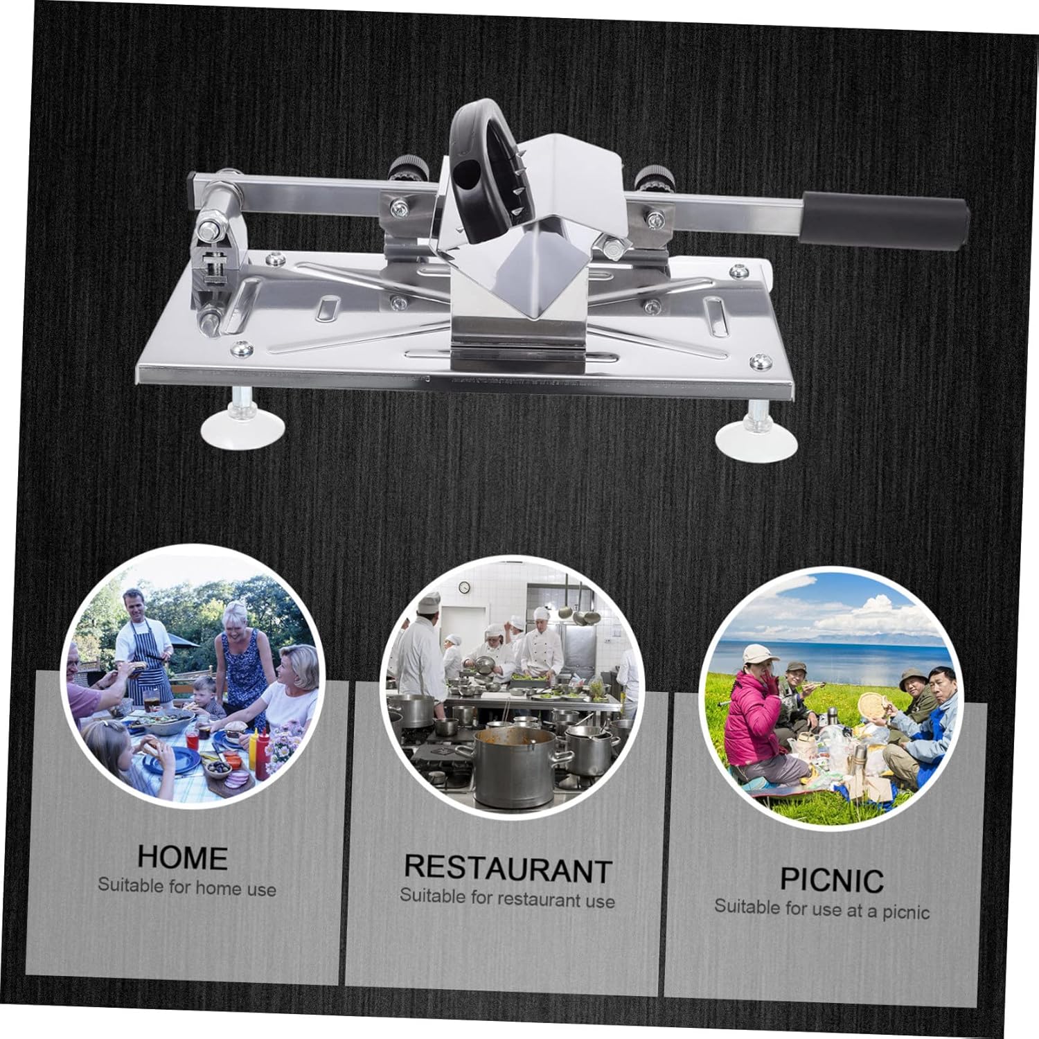 Unomor Efficient Beef Mutton Rolls Slicer Thin Meat Slicer for Home Use Stainless Steel Multi-purpose Kitchen Tool