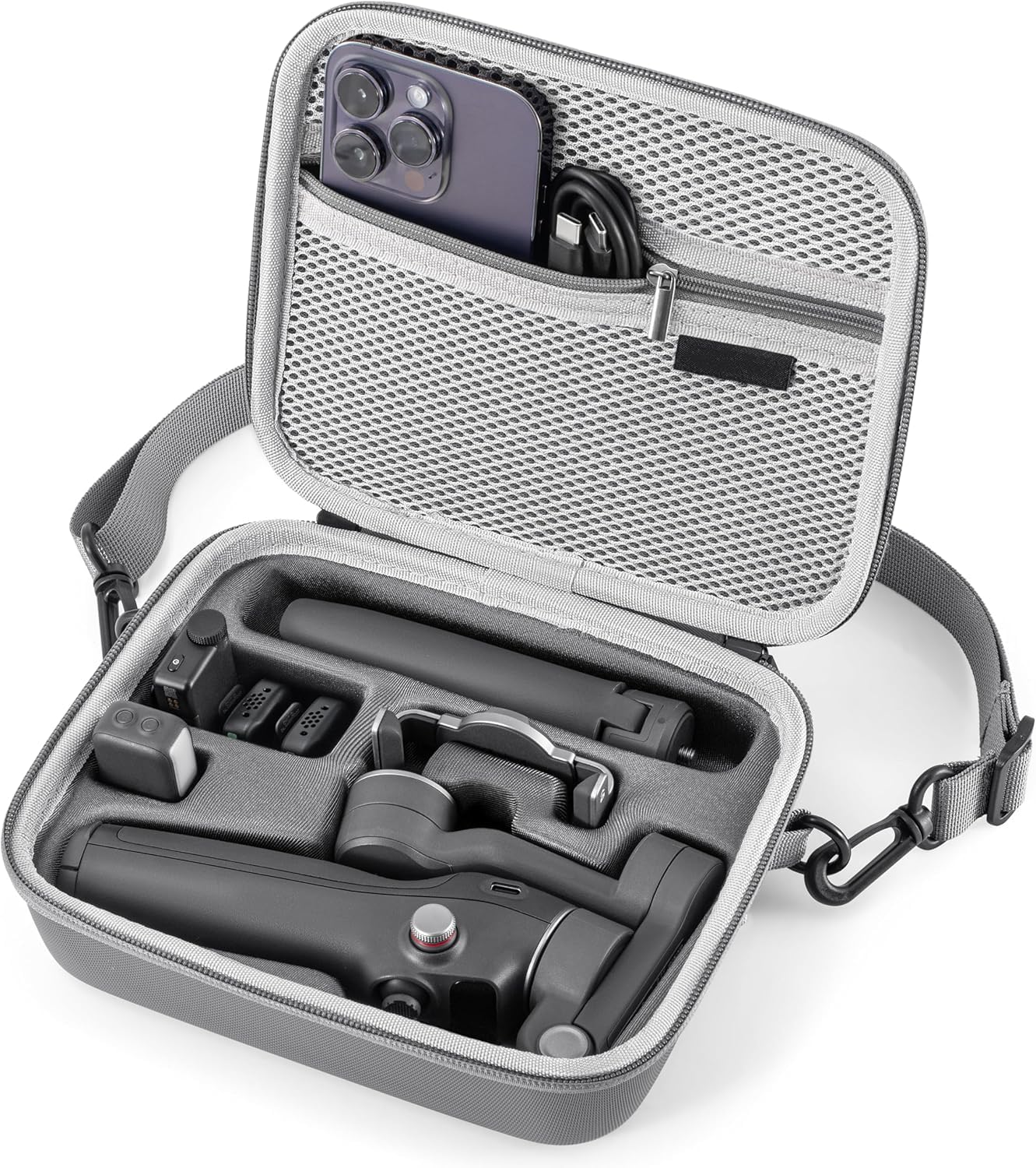 Osmo Mobile 7P Case,Portable PU Shoulder Bag for DJI OM 7 Pro/7 Gimbal Stabilizer Travel Case for DJI Osmo Mobile 7/7P Accessories