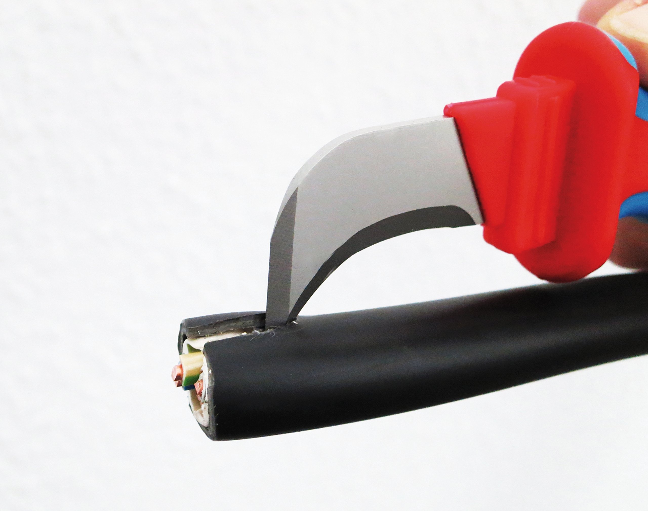 WEICON Coltello per cavi No. 1000, Utensile spellacavi per cavi spessi e multiisolati