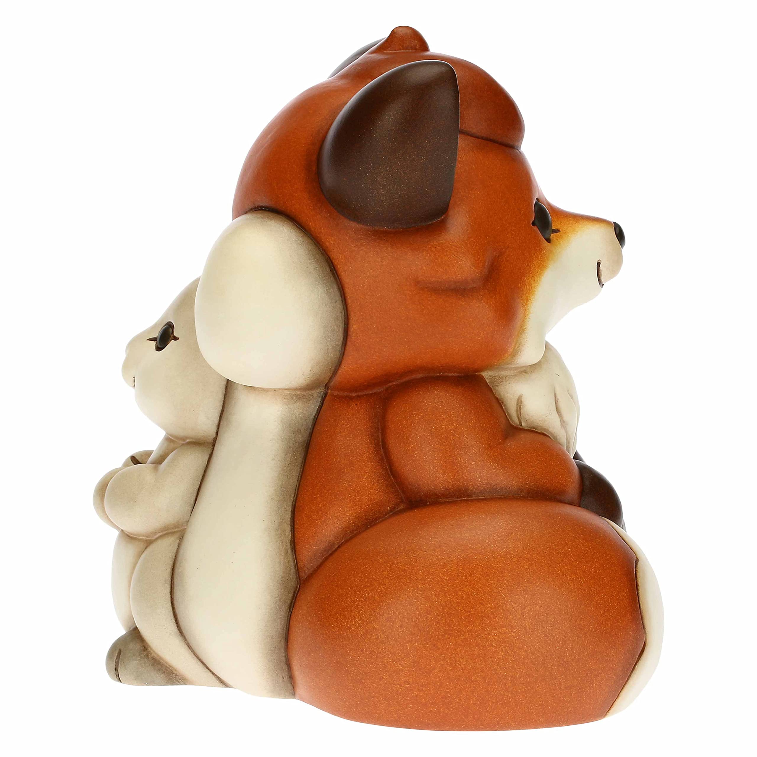Thun - Volpe Grace Insieme allo Scoiattolo - Ceramica - Living, Icone - 15x13,2x16,3 cm h