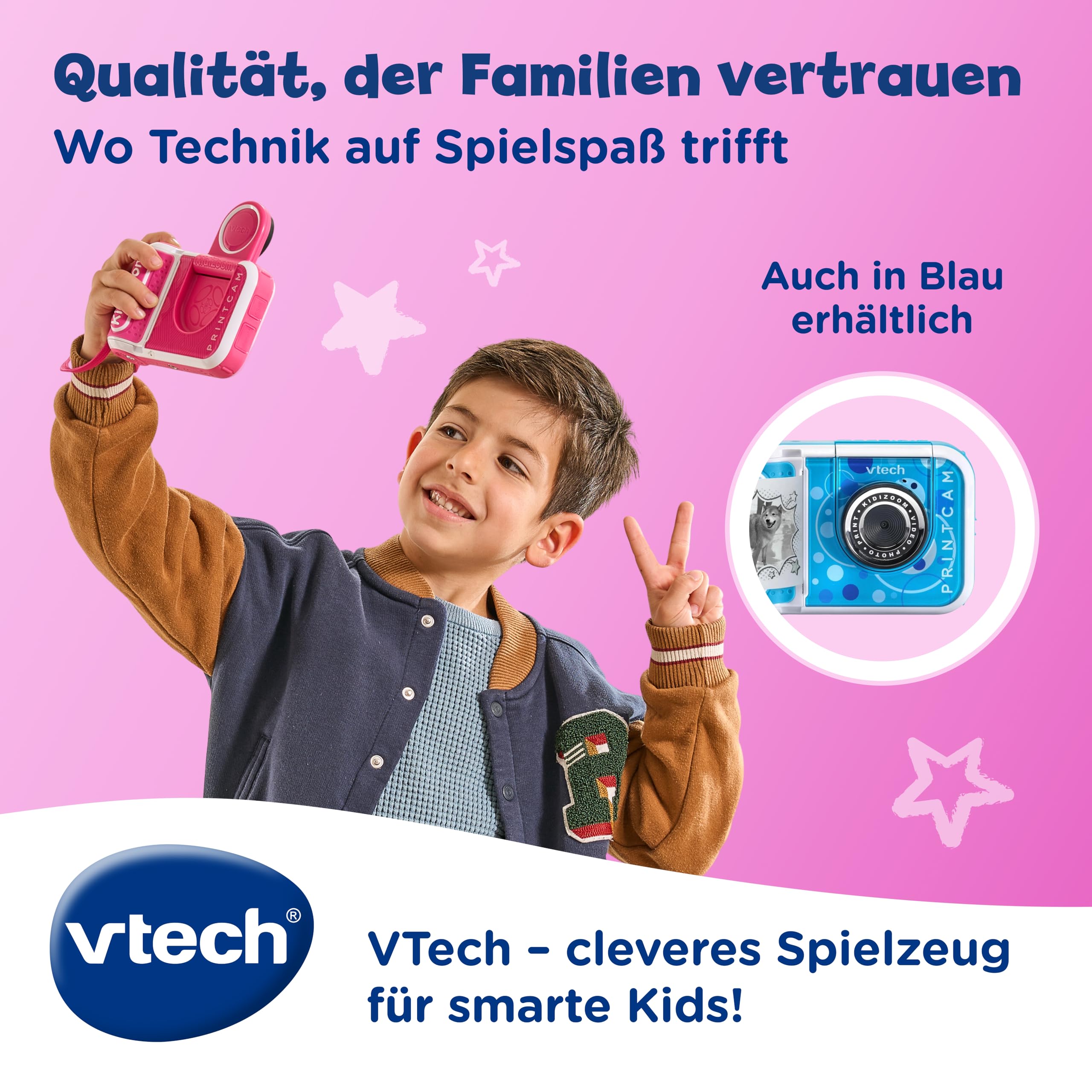VTech KidiZoom Print Cam - Digitale Kinderkamera mit Thermodruck