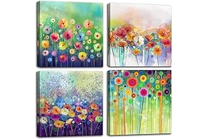 Vibrant Abstract Floral Wall Art: A Symphony of Hues for Your Abode
