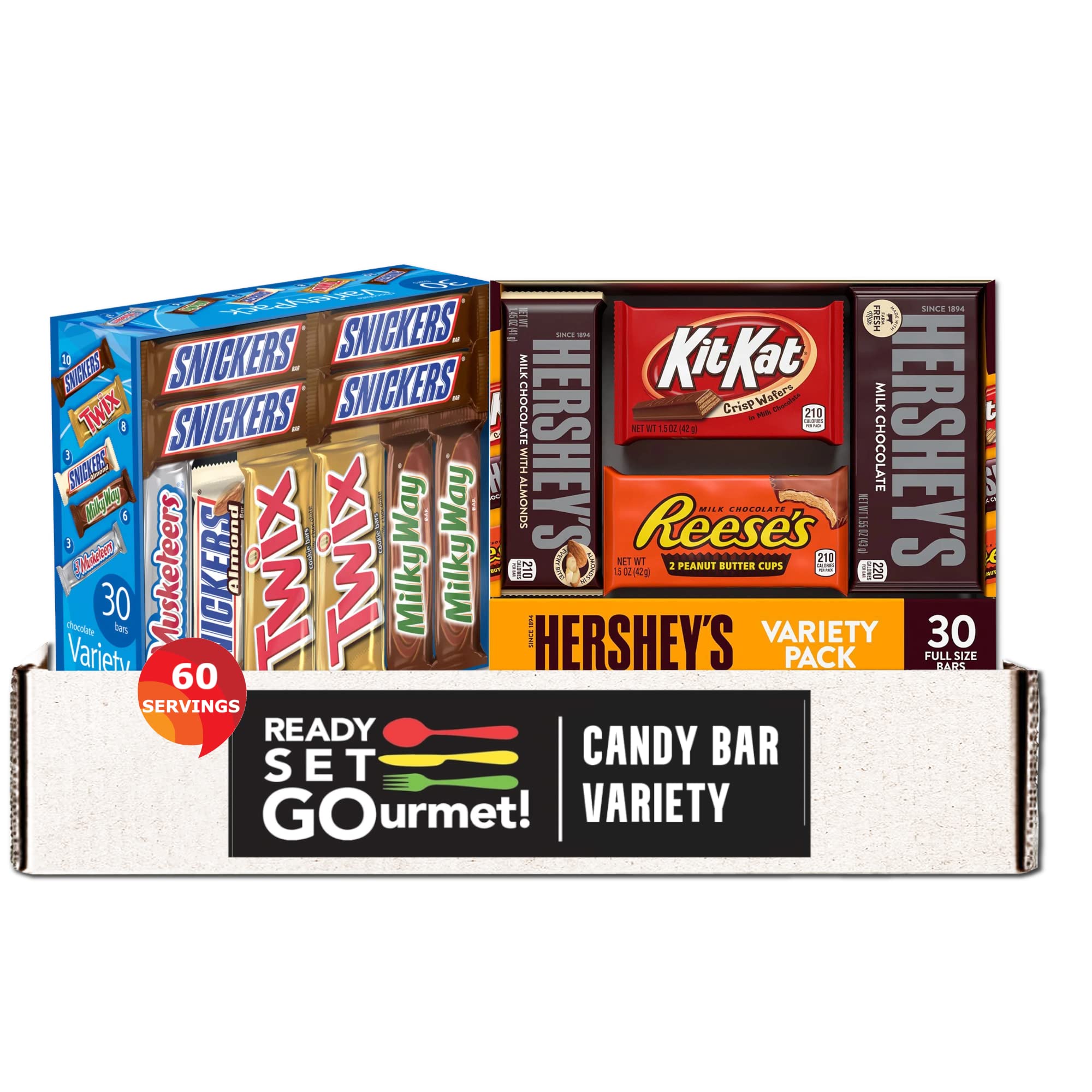 Buy Ready Set Gourmet Candy Bar Variety Pack 1 Hershey's, Kit Kat and