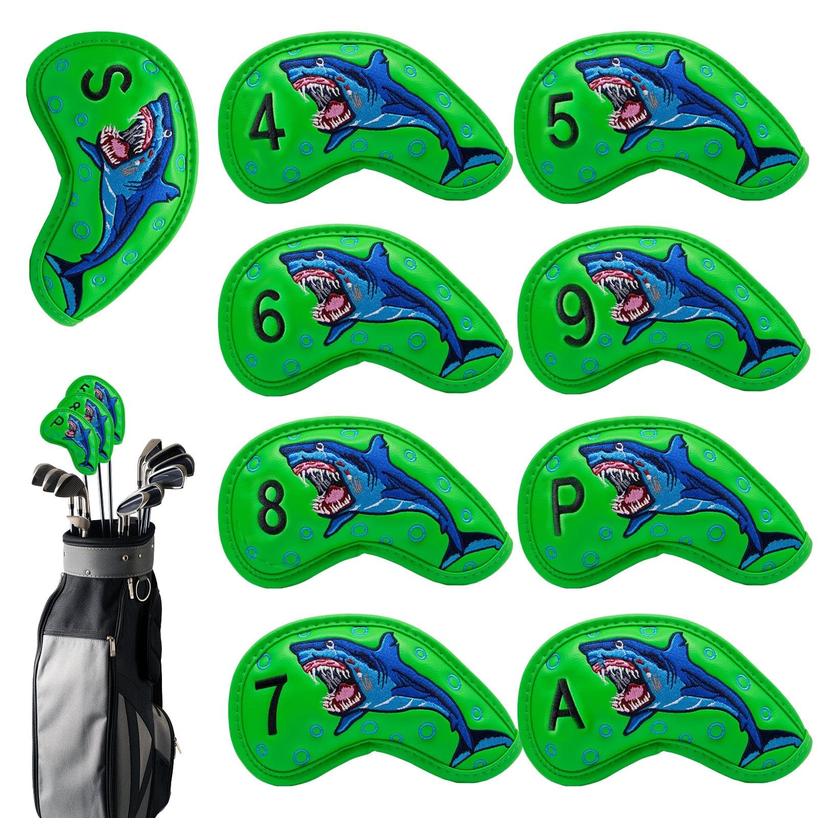 Coperture da golf per ferri da stiro 9 pezzi, set di coperture per teste da