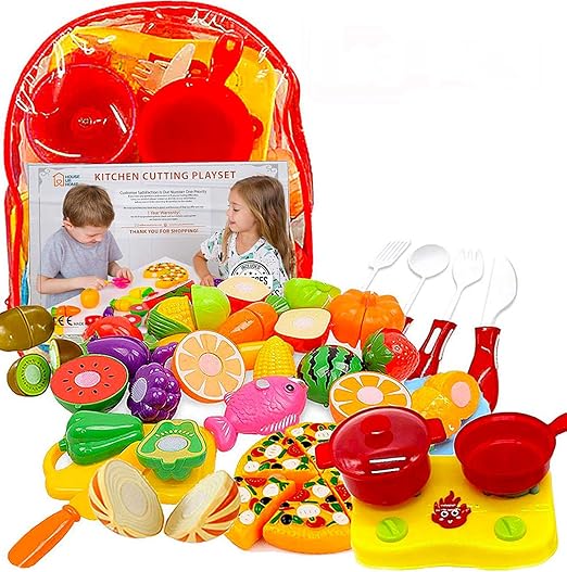 Kitchen Toys Cutting Fruit Vegetables Play Fun Cooking