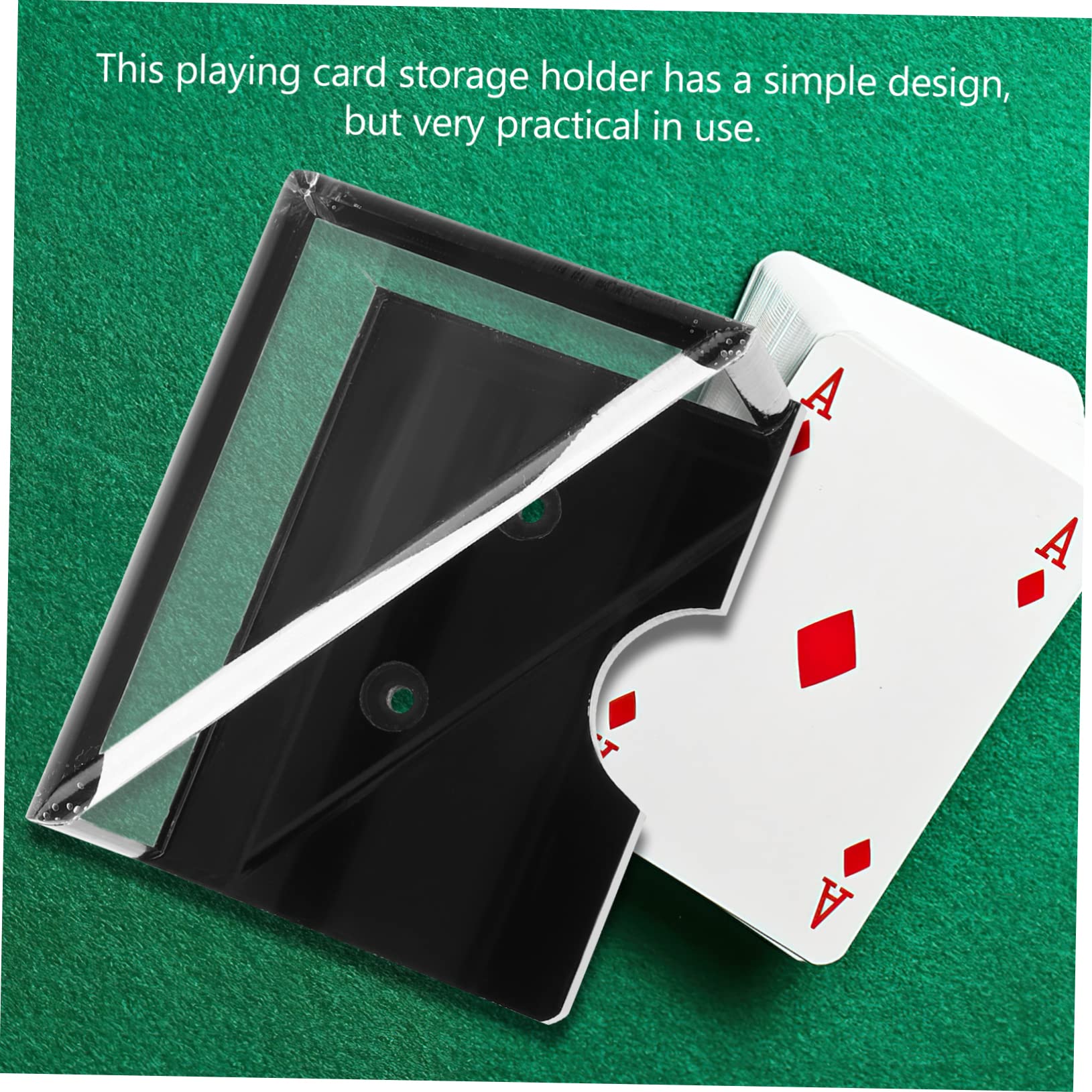 Abaodam Scatola scatola dei rifiuti del rack del poker scatole da poker custodia del mazzo acrilico contenitori supporto trasparente per carte da gioco caso di poker