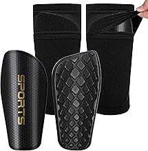 Shin Guards for Men Kids with Toe Caps with Optimized Patch Pocket - Football Shin Guards Insert