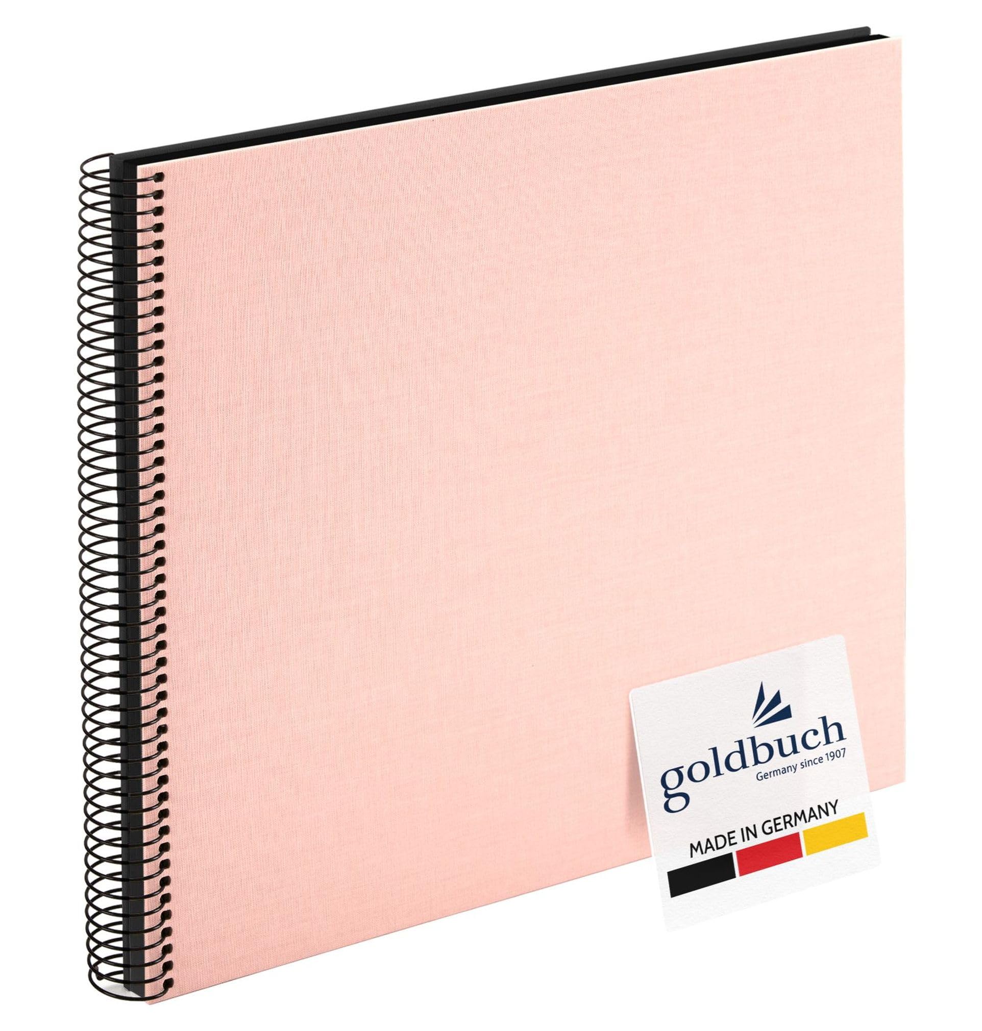 goldbuch Spiralalbum Bella Vista Rosé – Leinen-Fotoalbum, 40 Seiten, Spiralbindung