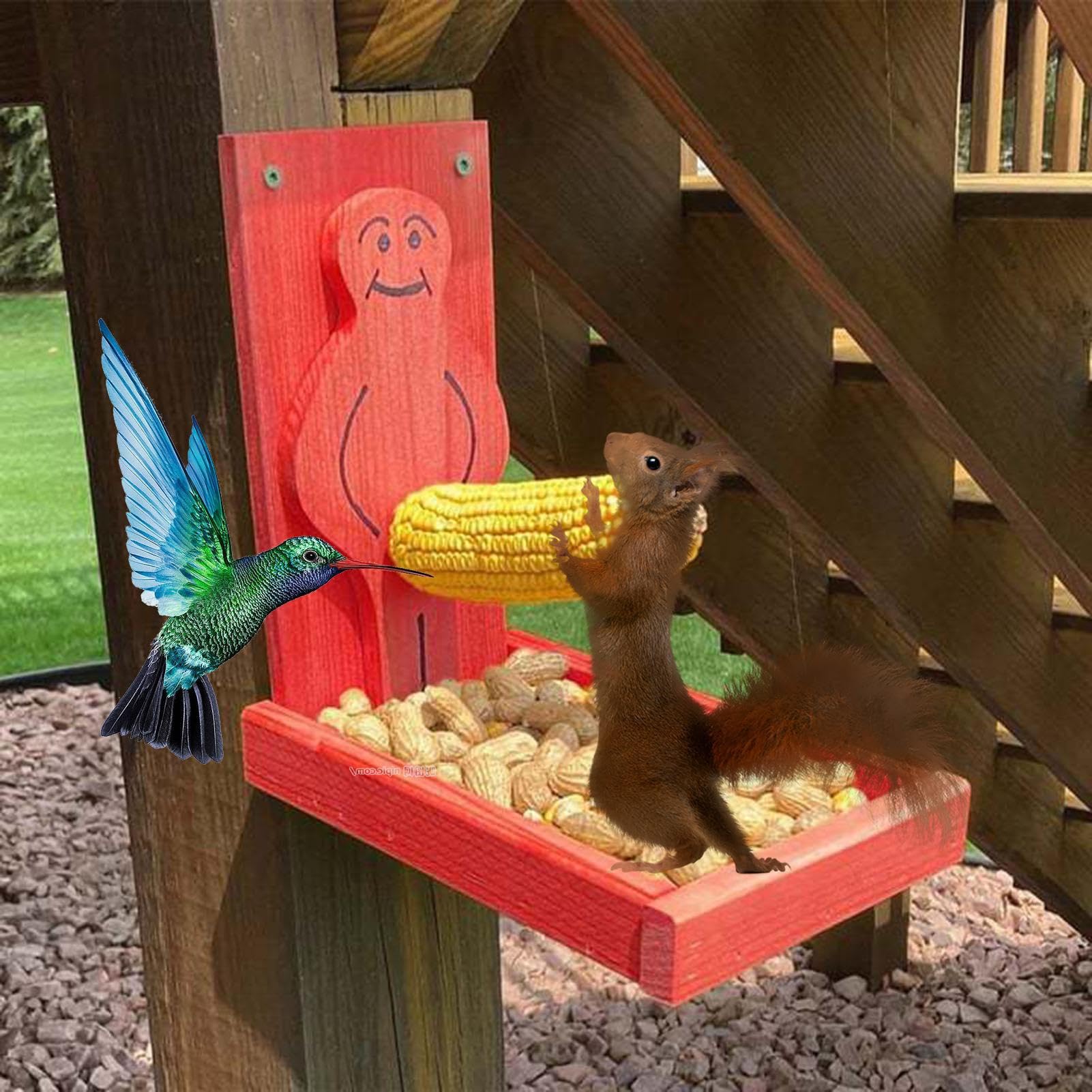 Amazon.co.jp: 屋外用リスフィーダー,鳥の餌箱リスのトウモロコシの穂