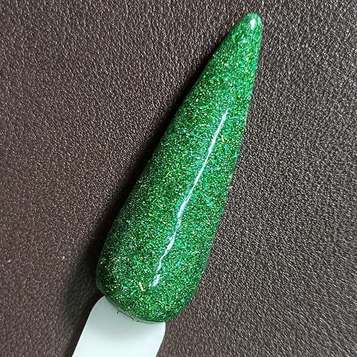 Miniatura 8 de Polvo de inmersión de uñas holográfico transparente brillante de 1 onza, capa superior transparente perfecta para arte de uñas en blanco y negro